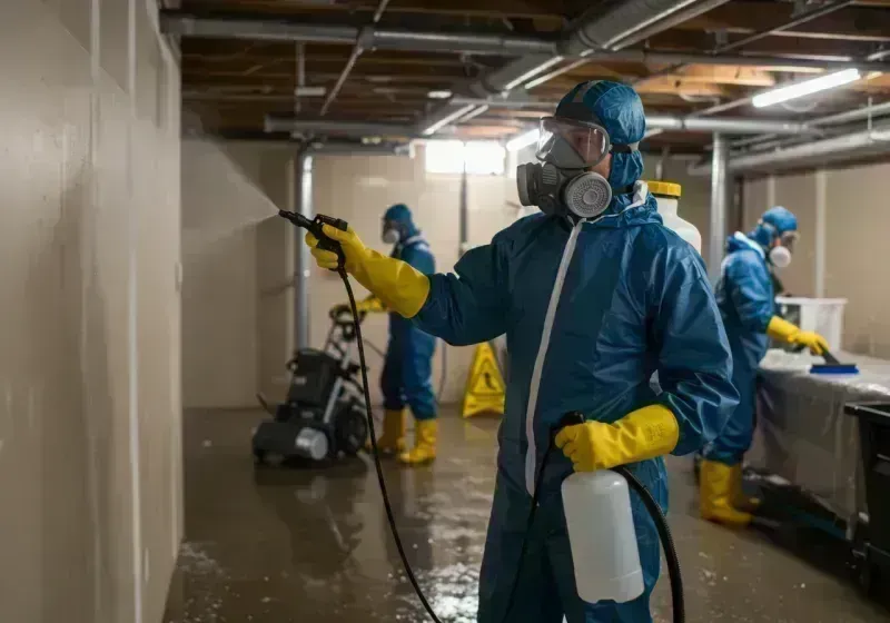 Basement Sanitization and Antimicrobial Treatment process in La Salle, CO